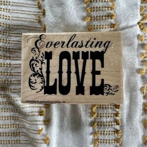 Everlasting Love Wooden Rubber Stamp 3”x2”
